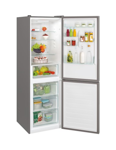 Candy Fresco CCE4T618ES frigorifero con congelatore Libera installazione 341 L E Argento