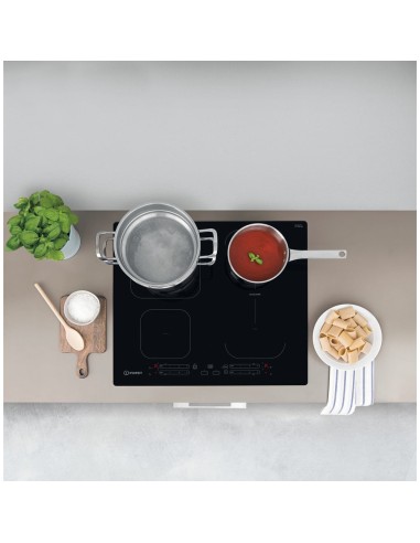 Indesit IB 65B60 NE Nero Da incasso 59 cm Piano cottura a induzione 4 Fornello(i)