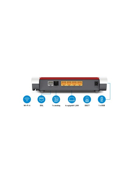 FRITZ!Box 7530 AX router wireless Gigabit Ethernet Dual-band (2.4 GHz 5 GHz) 3G Bianco
