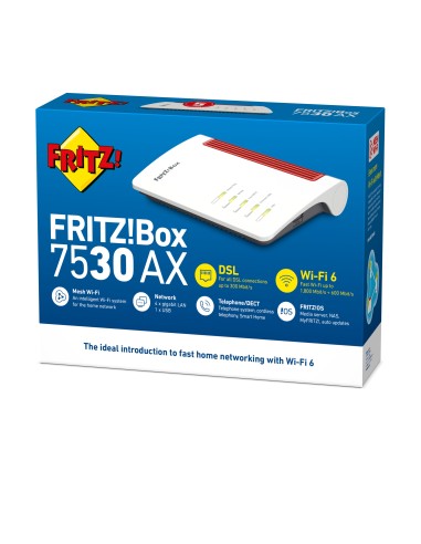 FRITZ!Box 7530 AX router wireless Gigabit Ethernet Dual-band (2.4 GHz 5 GHz) 3G Bianco