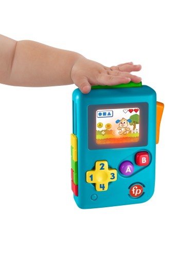Fisher-Price Ridi & Impara Baby Console Gioca e Vai, Giocattolo educatico con musica, suoni e frasi, per bambini 6+mesi