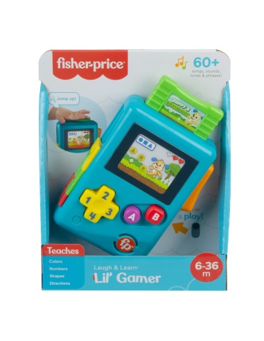 Fisher-Price Ridi & Impara Baby Console Gioca e Vai, Giocattolo educatico con musica, suoni e frasi, per bambini 6+mesi