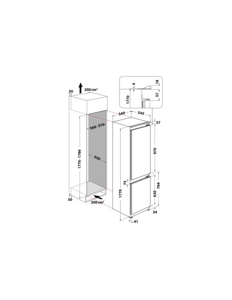 Whirlpool ART 66102 frigorifero con congelatore Da incasso 273 L E Bianco