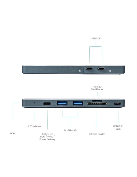 i-tec Metal Thunderbolt 3 Docking Station for Apple MacBook Pro Air + Power Delivery