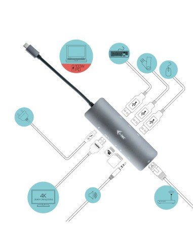 i-tec Metal USB-C Nano Docking Station 4K HDMI LAN + Power Delivery 100 W