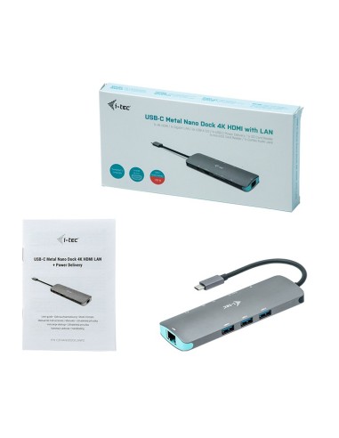 i-tec Metal USB-C Nano Docking Station 4K HDMI LAN + Power Delivery 100 W
