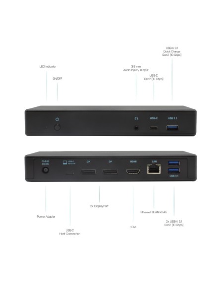 i-tec USB-C Thunderbolt 3 Triple Display Docking Station + Power Delivery 85W