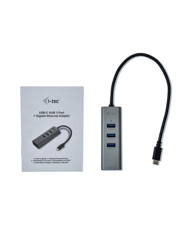 i-tec Metal C31METALG3HUB hub di interfaccia USB 3.2 Gen 2 (3.1 Gen 2) Type-C 5000 Mbit s Grigio