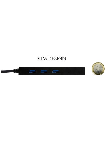 i-tec Advance U3GL3SLIM hub di interfaccia USB 3.2 Gen 1 (3.1 Gen 1) Type-A Nero