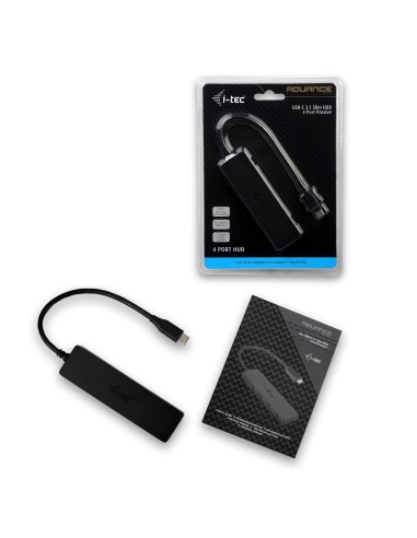 i-tec Advance C31HUB404 hub di interfaccia USB 3.2 Gen 2 (3.1 Gen 2) Type-C 5000 Mbit s Nero