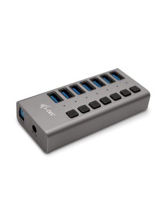 i-tec U3CHARGEHUB7 Caricabatterie per dispositivi mobili Grigio Interno