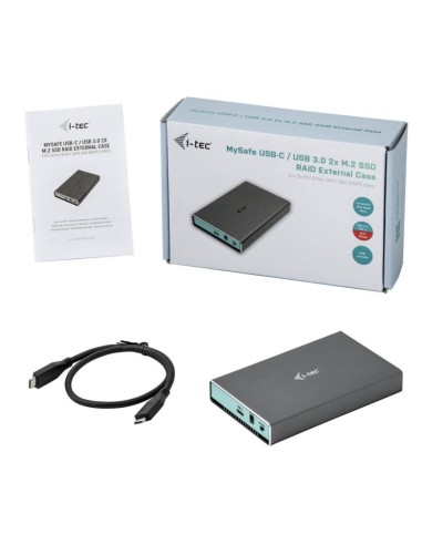 i-tec CAMYSAFEDUALM2 contenitore di unità di archiviazione Box esterno SSD Alluminio M.2