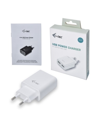 i-tec CHARGER2A4W Caricabatterie per dispositivi mobili Bianco Interno