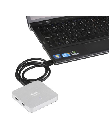 i-tec Metal U3HUBMETAL4 hub di interfaccia USB 3.2 Gen 1 (3.1 Gen 1) Type-A 5000 Mbit s Argento