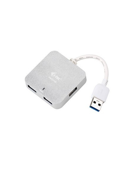 i-tec Metal U3HUBMETAL402 hub di interfaccia 5000 Mbit s Argento