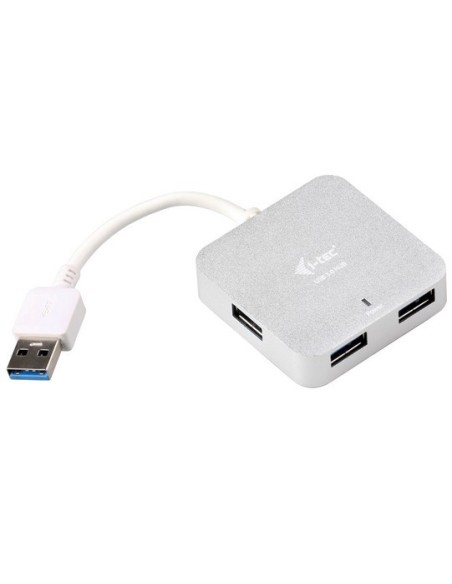 i-tec Metal U3HUBMETAL402 hub di interfaccia 5000 Mbit s Argento