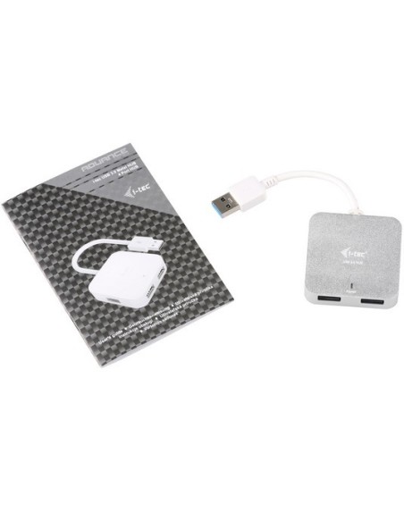 i-tec Metal U3HUBMETAL402 hub di interfaccia 5000 Mbit s Argento