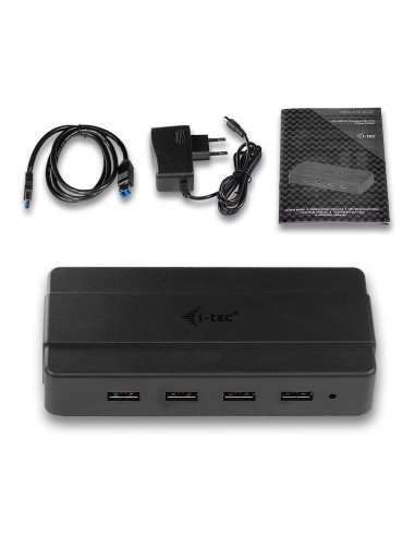 i-tec U3HUB445 hub di interfaccia USB 3.2 Gen 1 (3.1 Gen 1) Type-B 5000 Mbit s Nero