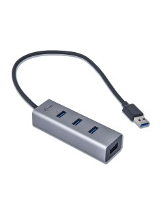 i-tec Metal U3HUBMETAL403 hub di interfaccia USB 3.2 Gen 1 (3.1 Gen 1) Type-A 5000 Mbit s Grigio