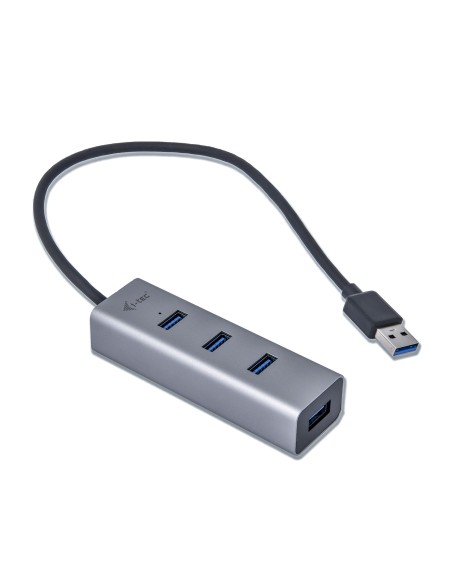 i-tec Metal U3HUBMETAL403 hub di interfaccia USB 3.2 Gen 1 (3.1 Gen 1) Type-A 5000 Mbit s Grigio