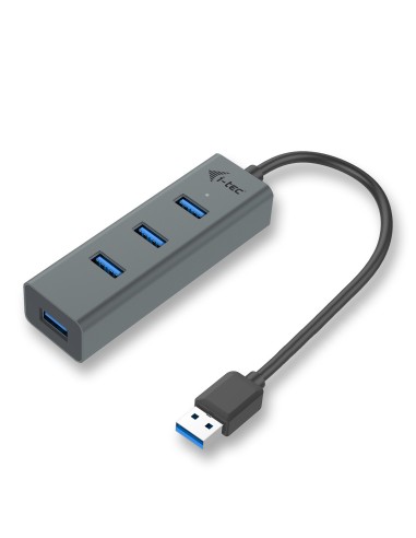 i-tec Metal U3HUBMETAL403 hub di interfaccia USB 3.2 Gen 1 (3.1 Gen 1) Type-A 5000 Mbit s Grigio
