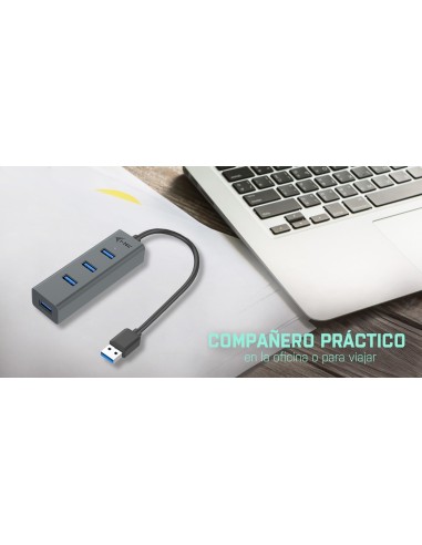 i-tec Metal U3HUBMETAL403 hub di interfaccia USB 3.2 Gen 1 (3.1 Gen 1) Type-A 5000 Mbit s Grigio