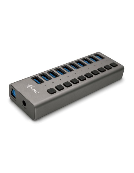 i-tec U3CHARGEHUB10 Caricabatterie per dispositivi mobili Grigio Interno