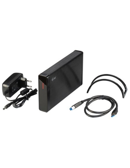i-tec MYSAFE35U401 contenitore di unità di archiviazione Box esterno HDD Nero, Metallico 3.5"