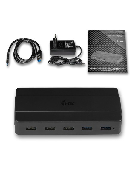 i-tec U3HUB742 hub di interfaccia USB 3.2 Gen 1 (3.1 Gen 1) Type-B 5000 Mbit s Nero