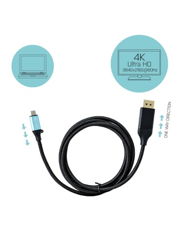 i-tec USB-C DisplayPort Cable Adapter 4K   60 Hz 200cm
