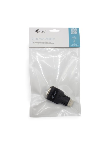 i-tec DP2VGAADA adattatore per inversione del genere dei cavi DisplayPort VGA Nero