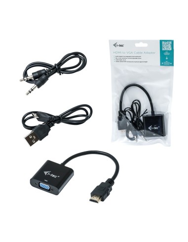 i-tec HDMI2VGAADA cavo e adattatore video 0,15 m HDMI VGA Nero