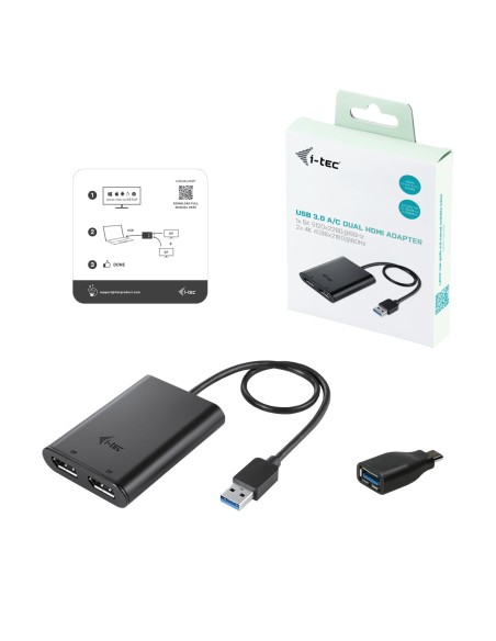 i-tec USB 3.0   USB-C Dual 4K DP Video Adapter