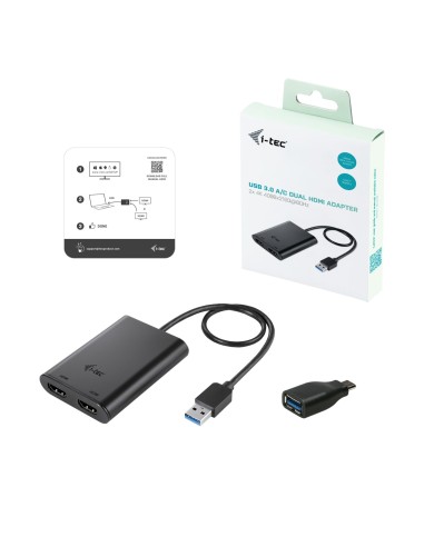 i-tec USB 3.0   USB-C Dual 4K HDMI Video Adapter
