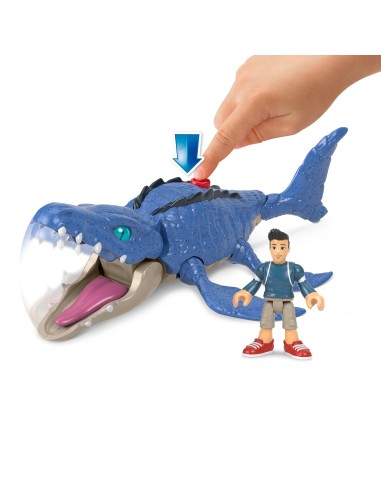 Fisher-Price Imaginext Jurassic World Camp Cretaceous Mosasaurus & Kenji