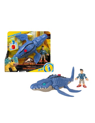 Fisher-Price Imaginext Jurassic World Camp Cretaceous Mosasaurus & Kenji