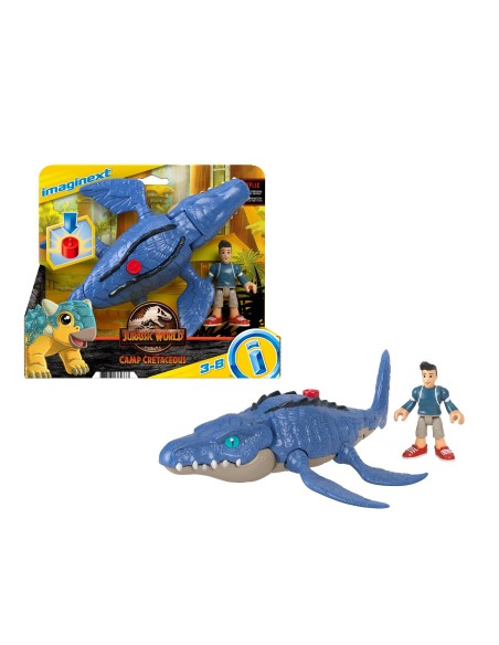 Fisher-Price Imaginext Jurassic World Camp Cretaceous Mosasaurus & Kenji