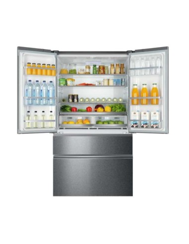 Haier FD 100 Serie 7 HB26FSSAAA frigorifero side-by-side Libera installazione 750 L E Argento, Titanio