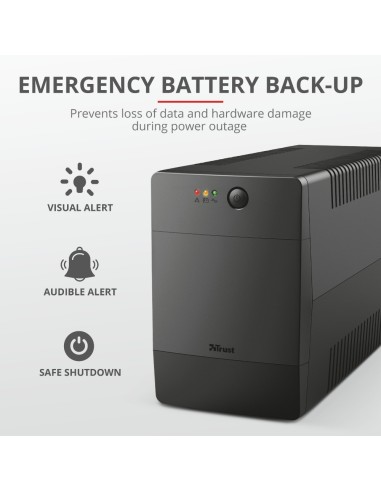 Trust Paxxon 1 kVA 600 W 4 presa(e) AC