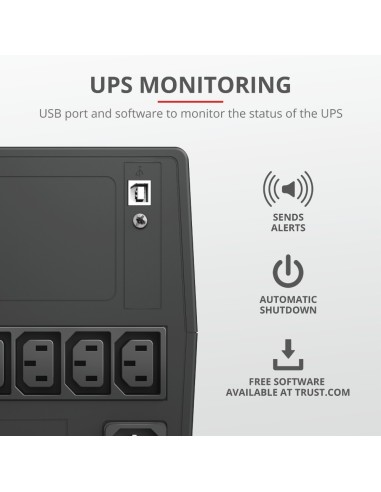 Trust Paxxon 1 kVA 600 W 4 presa(e) AC