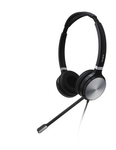 Yealink UH36 Dual Auricolare Cablato A Padiglione Ufficio USB tipo A Nero, Argento
