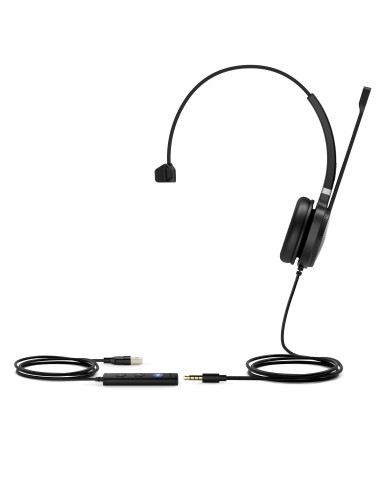 Yealink UH36 Mono Teams Auricolare Cablato A Padiglione Ufficio USB tipo A Nero, Argento