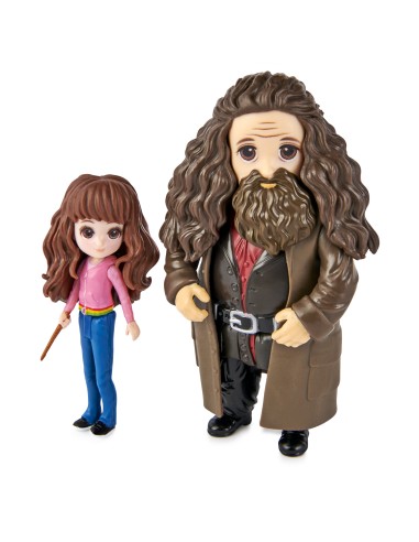 Wizarding World Set Amicizia Hermione e Rubeus Hagrid con Thor, bambole articolate 7.5cm