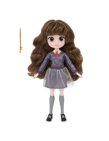 Wizarding World | Bambola articolata Hermione Granger 20cm | Bacchetta e divisa di Hogwarts inclusa | Collezione Harry Potter |