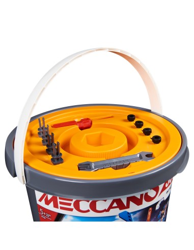 Meccano Junior, kit di costruzioni, secchiello da 150 pezzi per gioco creativo - dai 5 anni