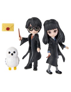 Wizarding World Set Amicizia Harry Potter e Cho Chang con Edvige, bambole articolate 7.5cm