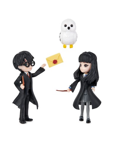 Wizarding World Set Amicizia Harry Potter e Cho Chang con Edvige, bambole articolate 7.5cm