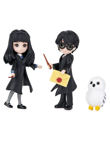 Wizarding World Set Amicizia Harry Potter e Cho Chang con Edvige, bambole articolate 7.5cm