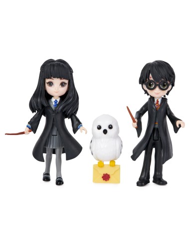 Wizarding World Set Amicizia Harry Potter e Cho Chang con Edvige, bambole articolate 7.5cm