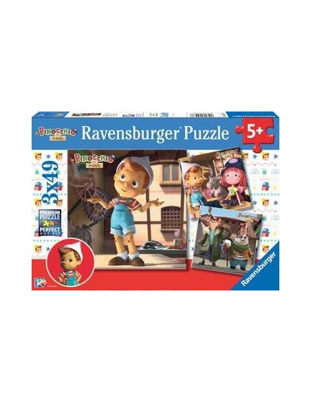 Ravensburger Pinocchio Puzzle 49 pz Cartoni